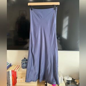 & Other Stories blue/purple satin skip skirt